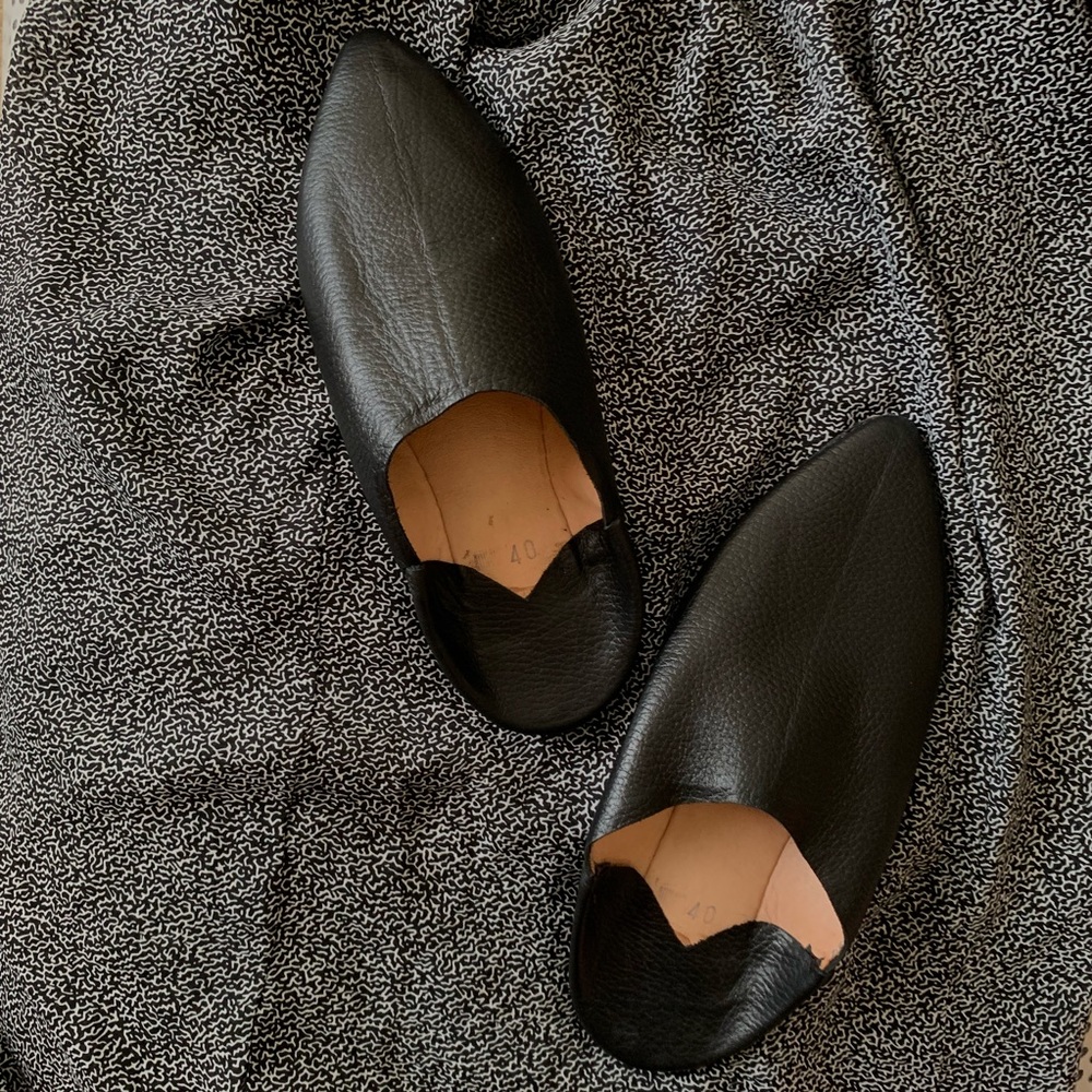NWOT Mule flats handmade in Morocco